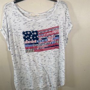 NWOT Above and Beyond American Flag Shirt